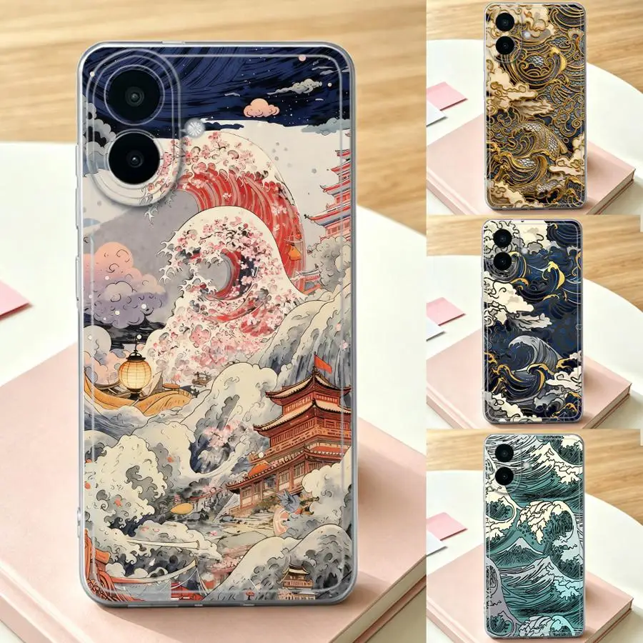 Foaming Wave Crest Case for Samsung Galaxy A56 A27 A25 A57 A55 A23 A52 A31 A14 A16 A36 A13 A34 A35 A26 A24 A54 A15 A33 A52 Phone
