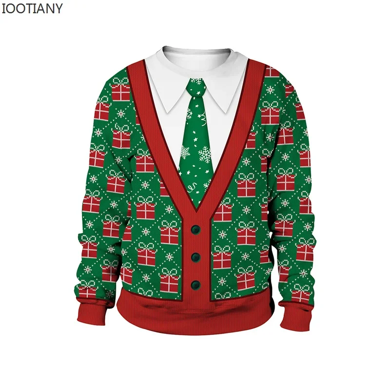 녹색 여성 남성 추악한 크리스마스 운동복 재미 있은 귀여운 선물 고양이 산타 3D 인쇄 점퍼 탑 가을 겨울 크리스마스 스웨터 Coa