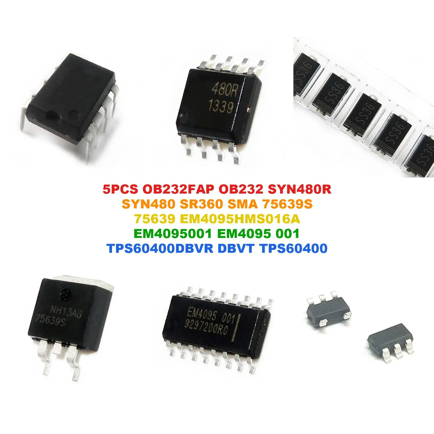 OB232FAP OB232 SYN480R SYN480 SR360 SMA 75639S 75639 EM4095HMS016A EM4095001 EM4095 001 TPS60400DBVR DBVT TPS60400 PFKI