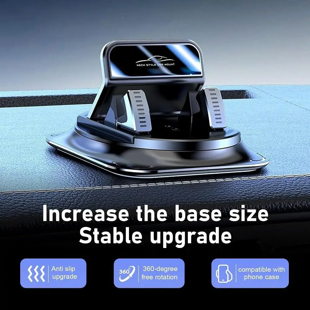Universal Dashboard Cell Phone Bracket, Non-Slip Silicone Phone Holder with Flexible 360° Rotation for Safe Head-Up Navigation image 5