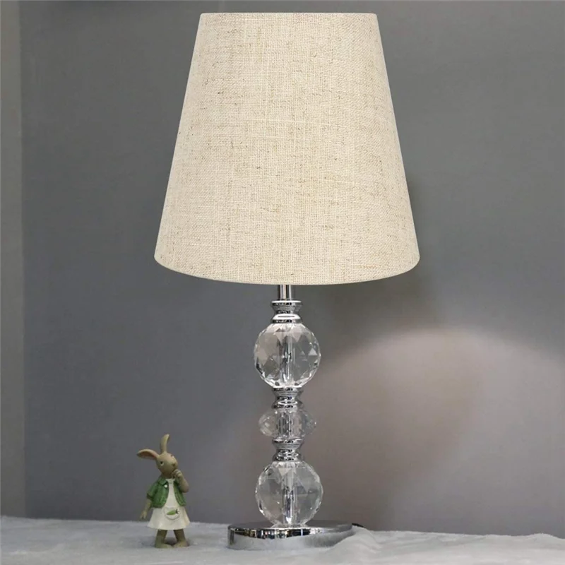 

BHTS-Small Lamp Shade Clip On Bulb Set Of 12 For Candelabra Bulbs, Barrel Fabric Lampshade For Table Chandelier Wall Lamp