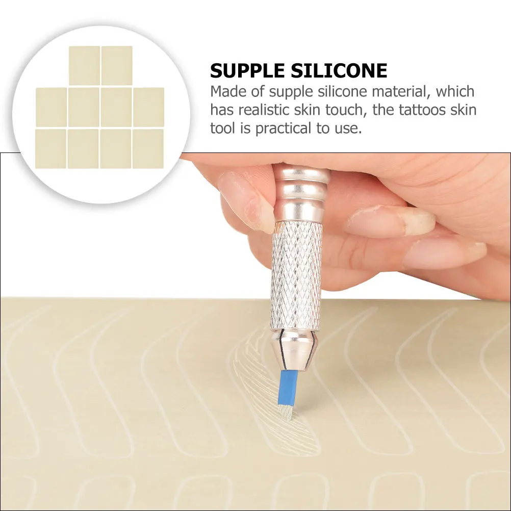 

Eyebrow Tattoo Practice Skin Tattooing Training Portable Makeup Board Face Silicone