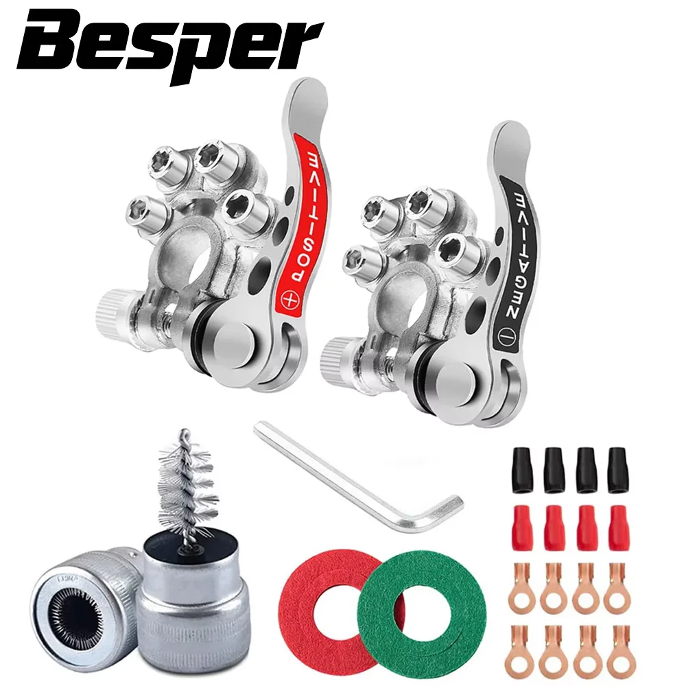 Araba akü terminali hızlı bırakma bağlantı kesme akü terminalleri bakır tel pabuçları kablo kelepçesi vida bağlantı kiti otomatik tekne için