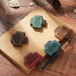 Magnetic Leather Bookmark Double-sided Magnetic Buckle Magnet Clip Notebook Book Markers Page Divider Staionery Supplies