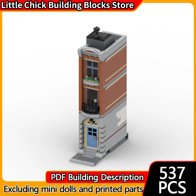 

City Street View Model MOC Building Bricks City Residential Building Modular Technology Gifts Holiday Assemble Children Toy Suit