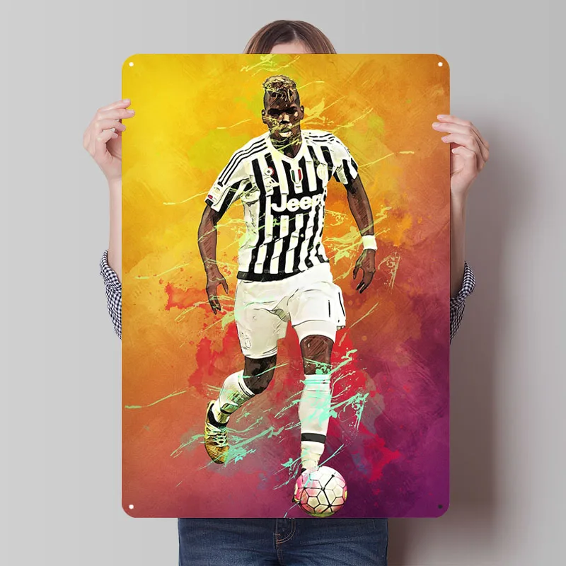 Поль Погба Знак Спортивный Металлический Плакат Настенное Искусство Фресок Пользовательский Футболист Металлические Вывески для Украшения Комнаты Винтаж Домашний Декор Поль Погба Знак Спортивный Металлический Плакат Настенное Искусство Фресок Пользовательский Футболист Металлические Вывески для Украшения Комнаты Винтаж Домашний Декор