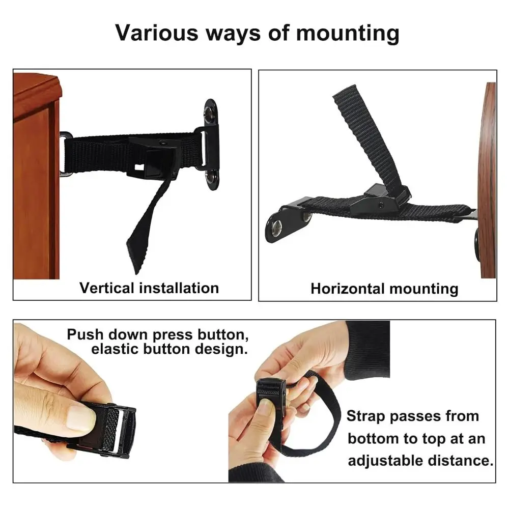 

Простые в установке антивибрационные крепления для мебели, универсальный регулируемый комплект для защиты мебели, универсальные настенные анкеры для безопасности