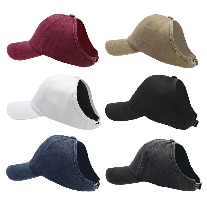 

652F Breathable Open Top Baseball Hat Cotton Adjustable for Fitness Outdoor Occasion