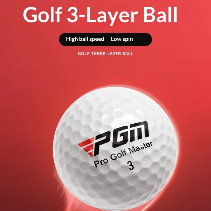 5 قطع PGM كرة جولف بيضاء ثلاثية المطابقة 42.6 ملم قلب مطاطي عالي المرونة