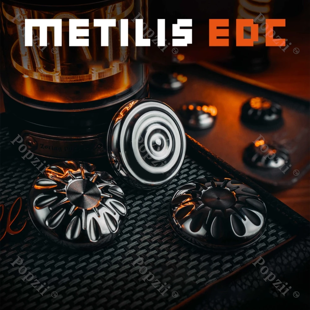 METILIS EDC Stainless Steel Mechanical Decompression Coin Fidget Toys DingDing Ratchet Coin Stress Relief toys
