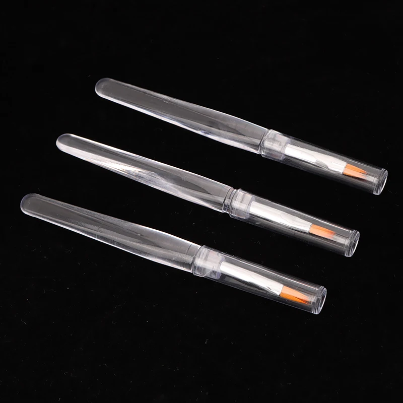 5/10 STUKS Draagbare Wegwerp Lippenborstel Lippenstiftborstel met Cover Transparante Staaf Enkele Make-up Concealer Lipgloss Borstel