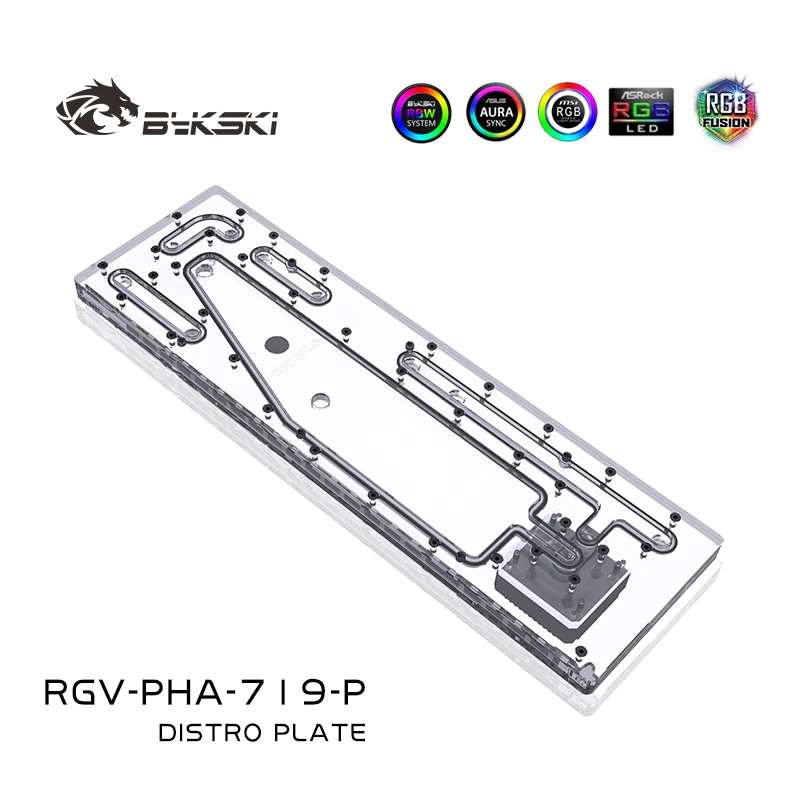 Imagem -02 - Bykski-distro Placa para Phanteks 719ltg Case Placas Hidrovias para Intel Cpu Bloco de Água Único Edifício Gpu Rgv-pha719-p