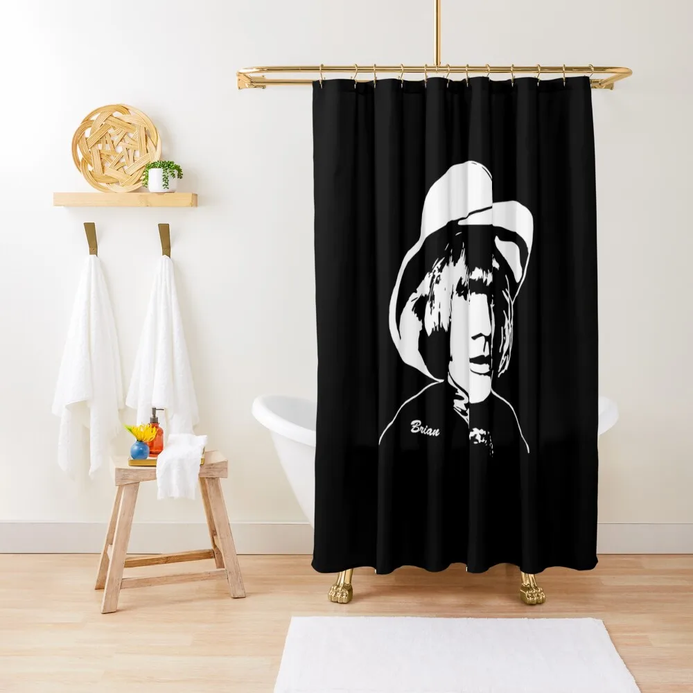 

MUSIC GIFTSFROM THE 1960's 27 CLUB PORTRAIT OF BRIAN MISS AMANDA JONESIN 2021 Shower Curtain Luxury Bathroom Curtain