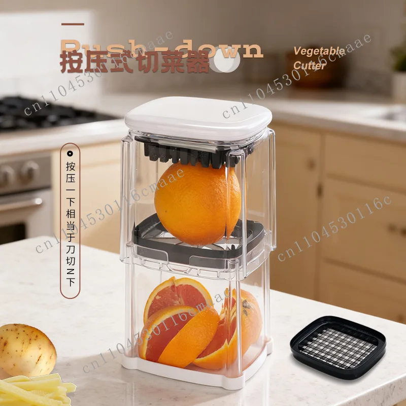 Stainless steel eight-petaled tomato apple cutter household kitchen multi-function press cutting artifact French fries cutter