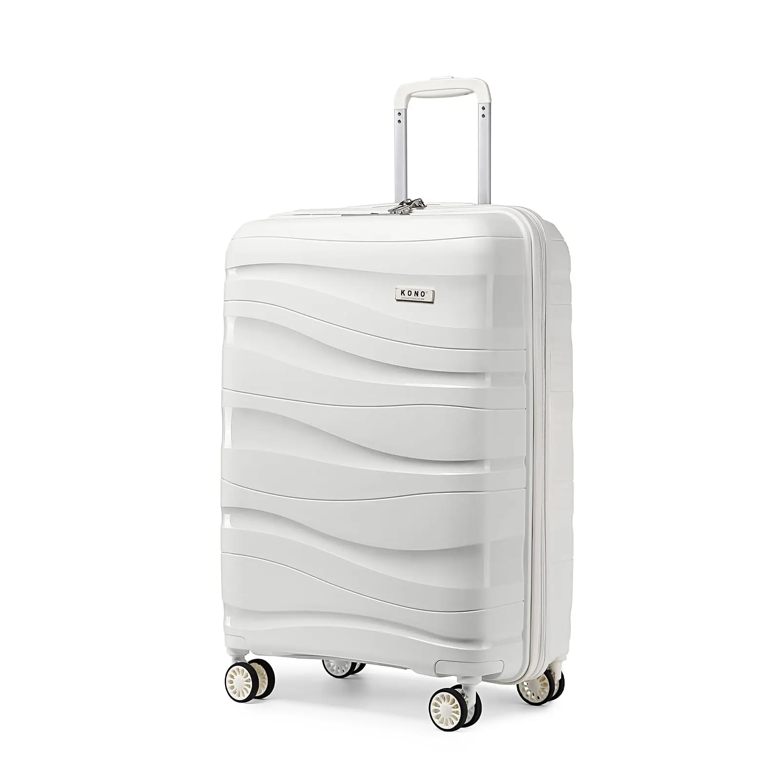 Kono Lightweight Polypropylene Hard Shell Cabin Suitcase – Carry-On Luggage with TSA Lock & Spinner Wheels