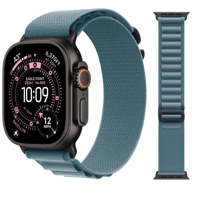 Offizielles Alpine-Armband für Apple Watch Ultra 3 2 Bänder 49 mm 44 mm 45 mm 46 mm 42 mm 41 mm 40 mm Correa iWatch Serie 11 10 9 8 7 6 SE 3