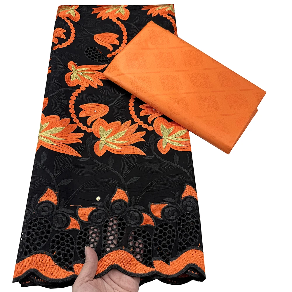 

Новейшая коллекция 2026 года: Африканское хлопковое кружевное полотно (базин) 2.5+2.5 ярда, 100% хлопок, для пошива женских праздничных платьев