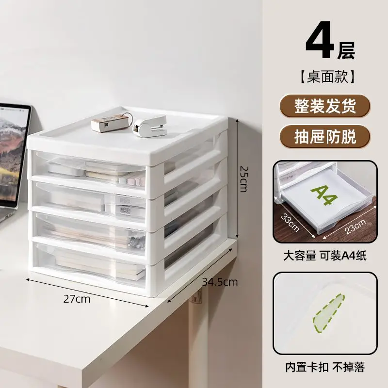 Multi-Layer Drawer Style Home Storage Box Transparent Wheel-Carried Cart under Table Organization Rack Home Decoration Access... image 3