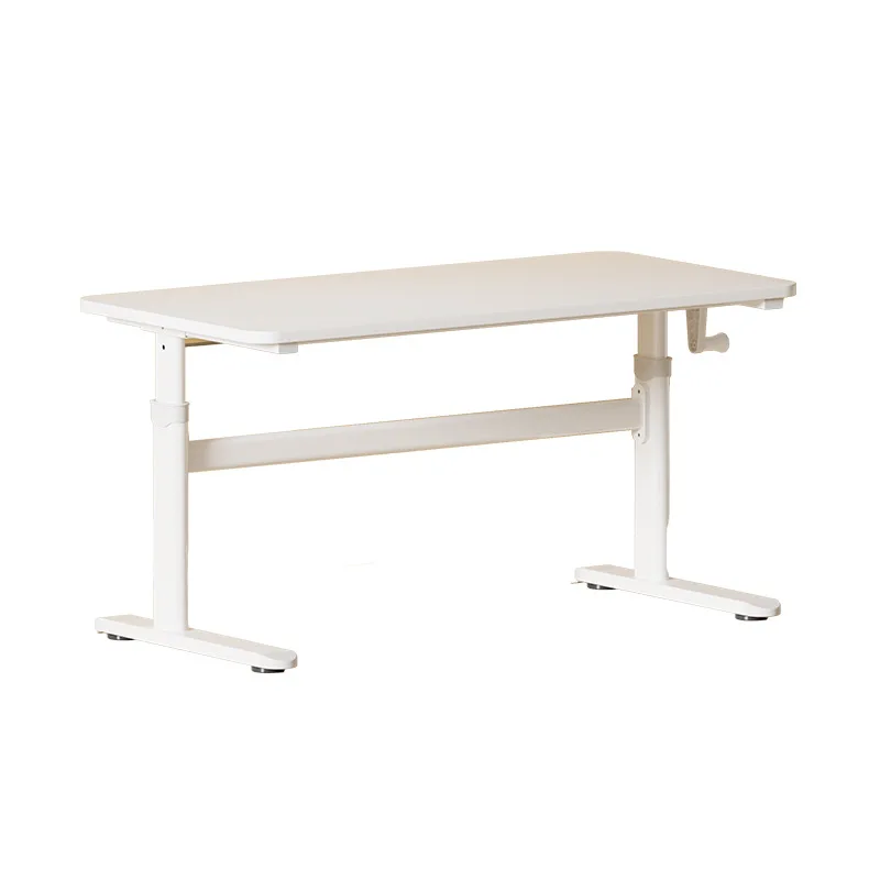 

Solid wood computer desk Small home Simple Desktop hand cranked lifting table