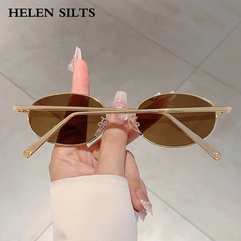 Fashion Oval Sunglasses Men Women Gradient Ocean Lenses Luxury Brand Stylish Shades