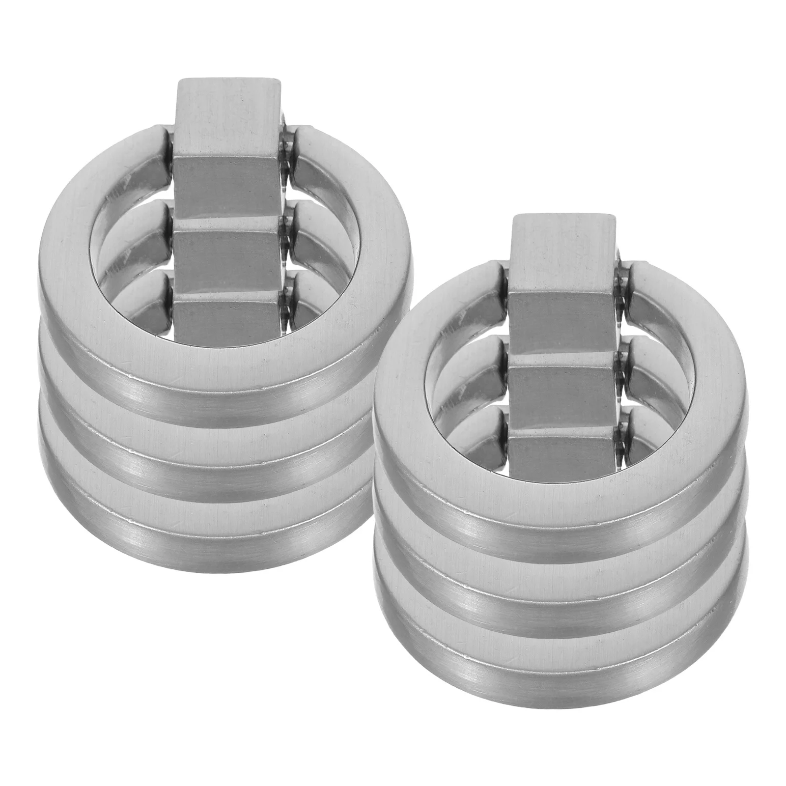 

6Pcs Cabinet Drawer Pulls Round Mini Single Hole Ring Knobs Durable Furniture Hardware for Wardrobe Dresser Cupboard