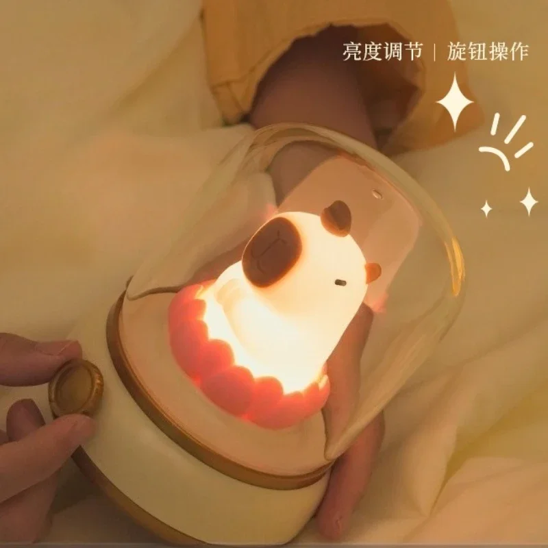 Soft Light for Dreamy Nights Creative Capibara Dolphin Night Light Retro Lamp