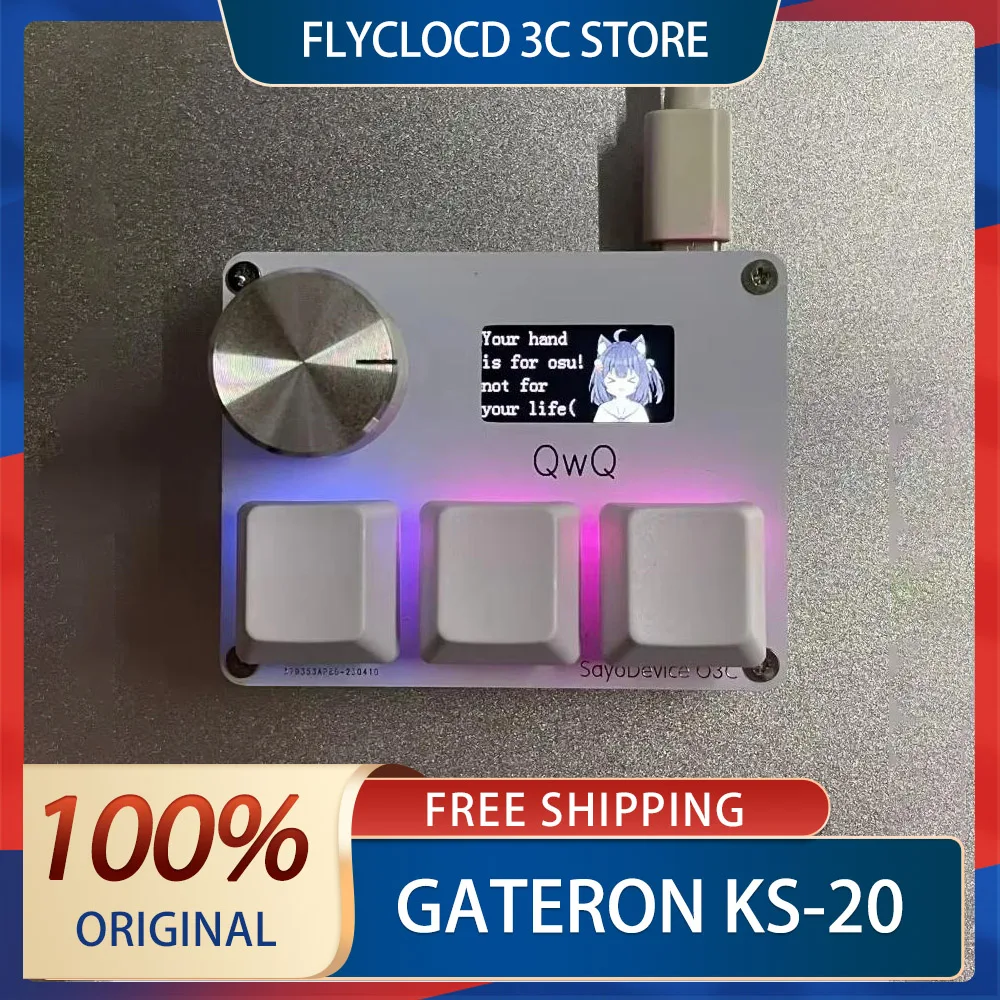 Gateron Ks-20 Numeriek toetsenbord Trigger Magnetische schakelaars Sayo-apparaat Osu O3c Snel toetsenbord met knop Scherm Kopiëren Plakken Aangepast