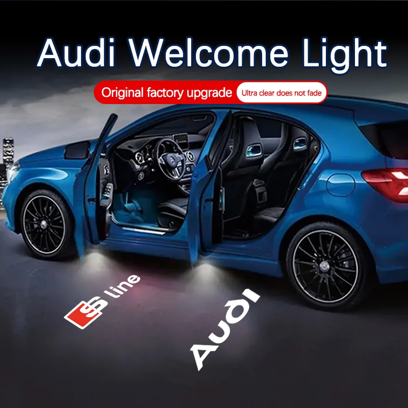 

Led Car Accessorie For Audi S line A3 A4 A5 A6 B6 B7 B8 C5 C6 C7 A7 A8 Q3 Q5 Q7 TT Car Logo Laser Projector Welcome Door Lights