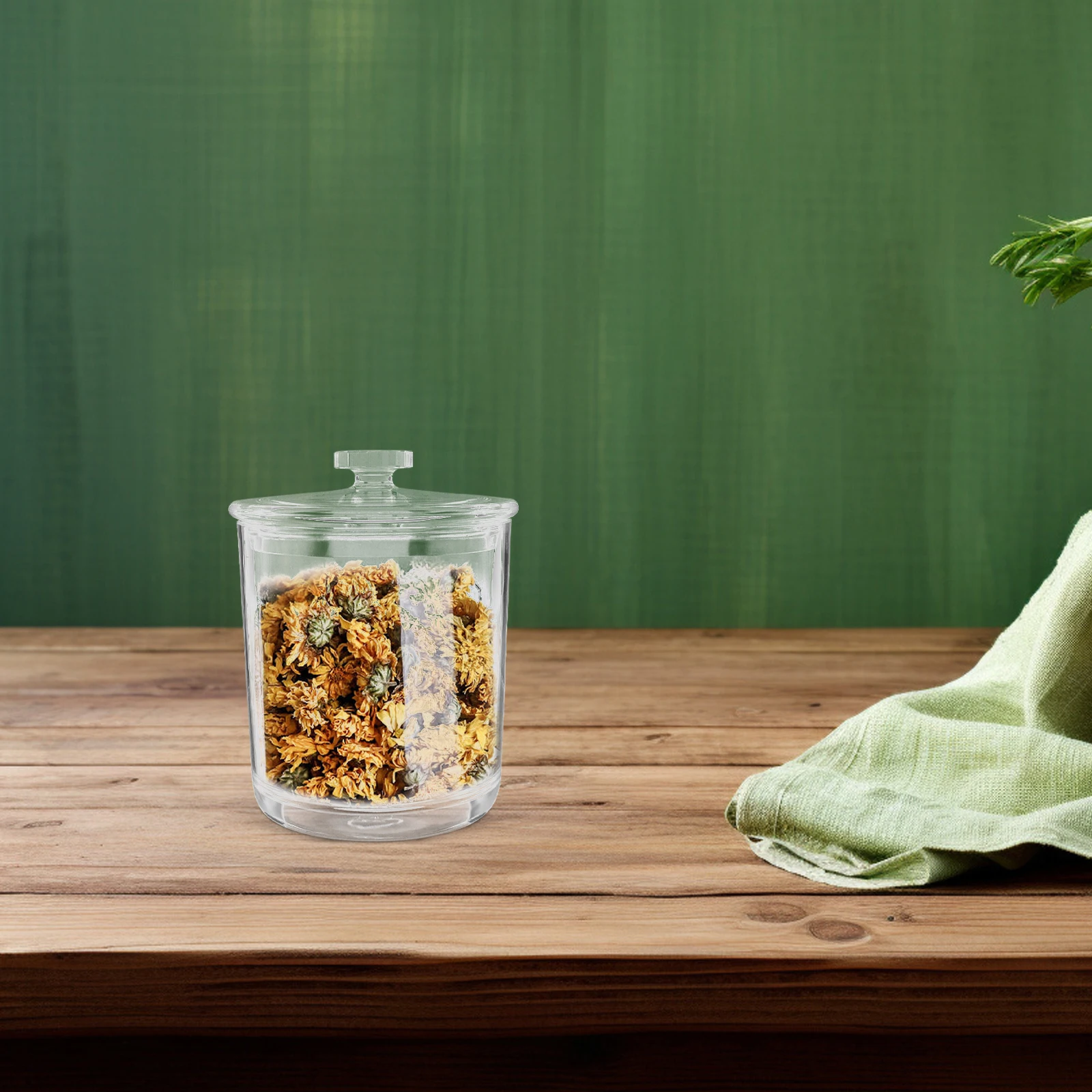 

Clear Multipurpose Acrylic Tea Storage Jar Airtight Seal Container for Loose Tea Grains Candy Cookie Jar Acrylic Canister