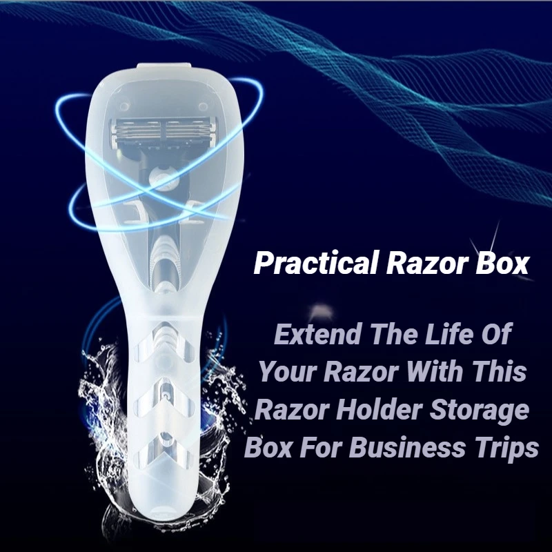 Clear Portable Plastic Razor Storage Case Dustproof Travel Organizer Holder Container For Men Gillette Shaver