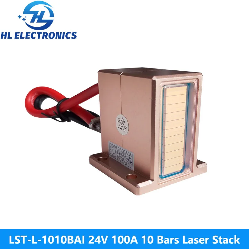 LST-L-1010BAI 24V 100A 10Bars 1000W 808nm Laser Stack for hair removal