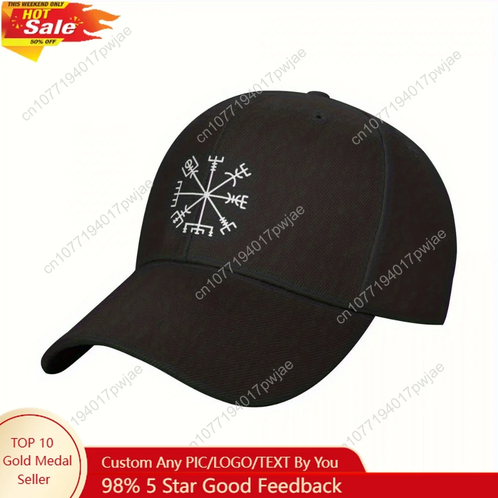 

Viking Ragnar Lagertha Fate Vegvisir Baseball Cap - Stylish Geometric Snapback Sun Hat, Unisex Outdoor Sports Hat