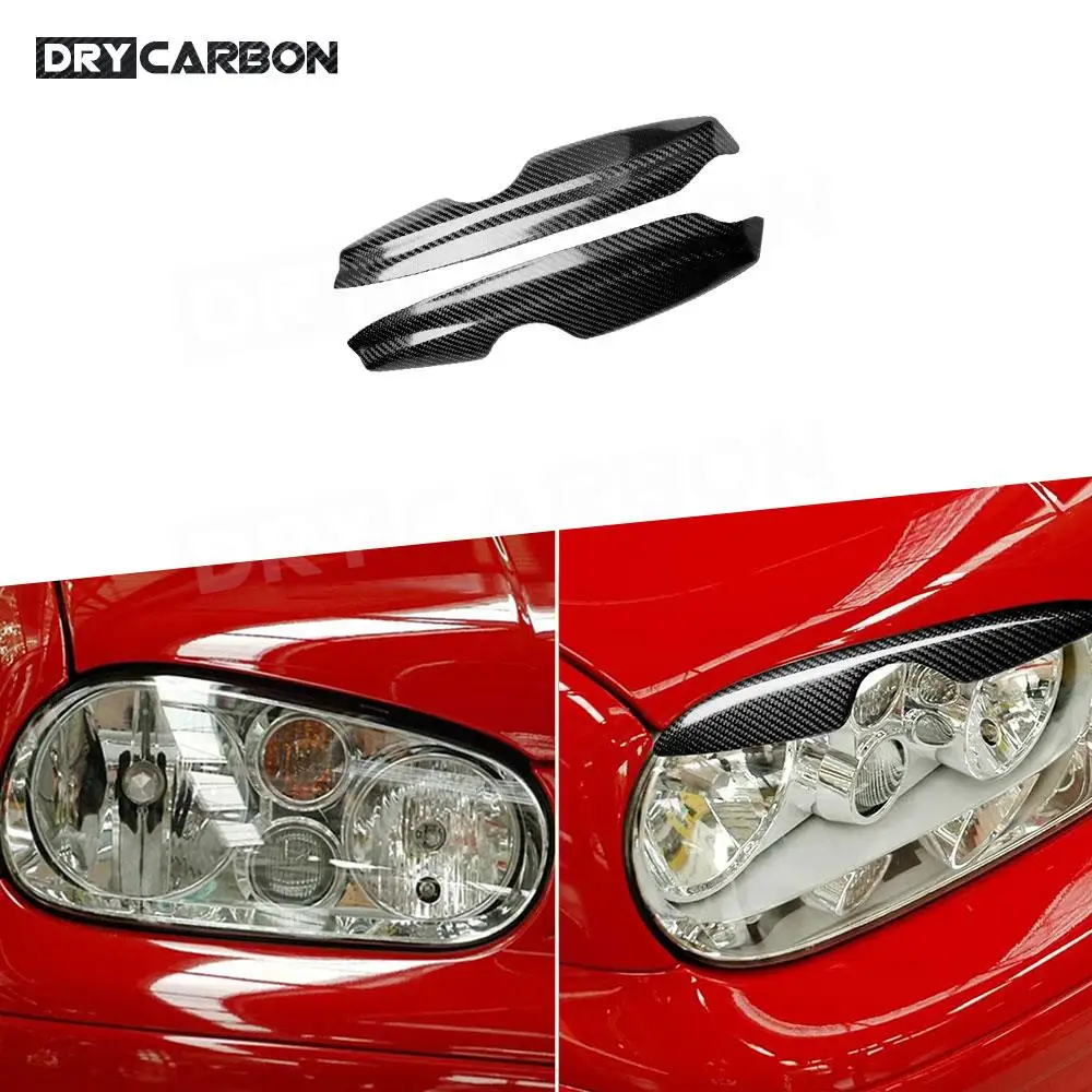 

Car Carbon Fiber Headlight Eyebrow Eyelid Sticker Trim Bodykits Accessories for Volkswagen MK4 1998-2004