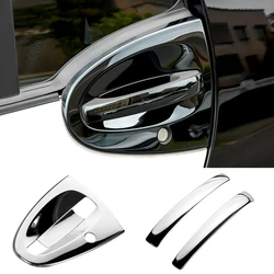 Porta do carro Handle Bowl Scratch capa protetora, 304 aço inoxidável Chrome Trim, Auto Acessórios, Smart 451, Fortwo