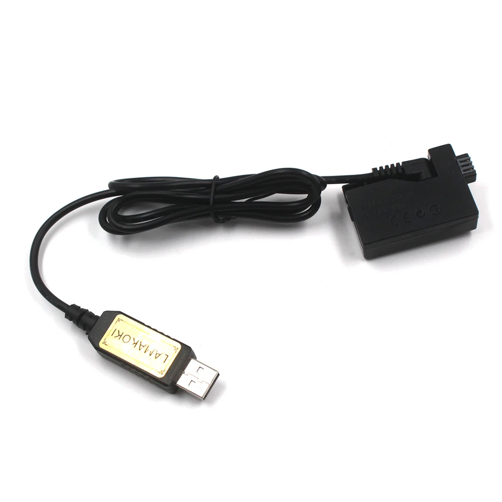 QC USB 8V USB ACK-E5 Drive Cable Power adapter LP-E5 dummy battery DR-E5 DC Coupler for Canon EOS 450D 500D 1000D XS XSi T1i image 5