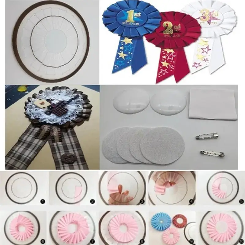 Durable Brooch Kit DIY Hand-made Durable Rosette Making Tool With 2 Different Sizes Ornament Patchwork Maker 4O