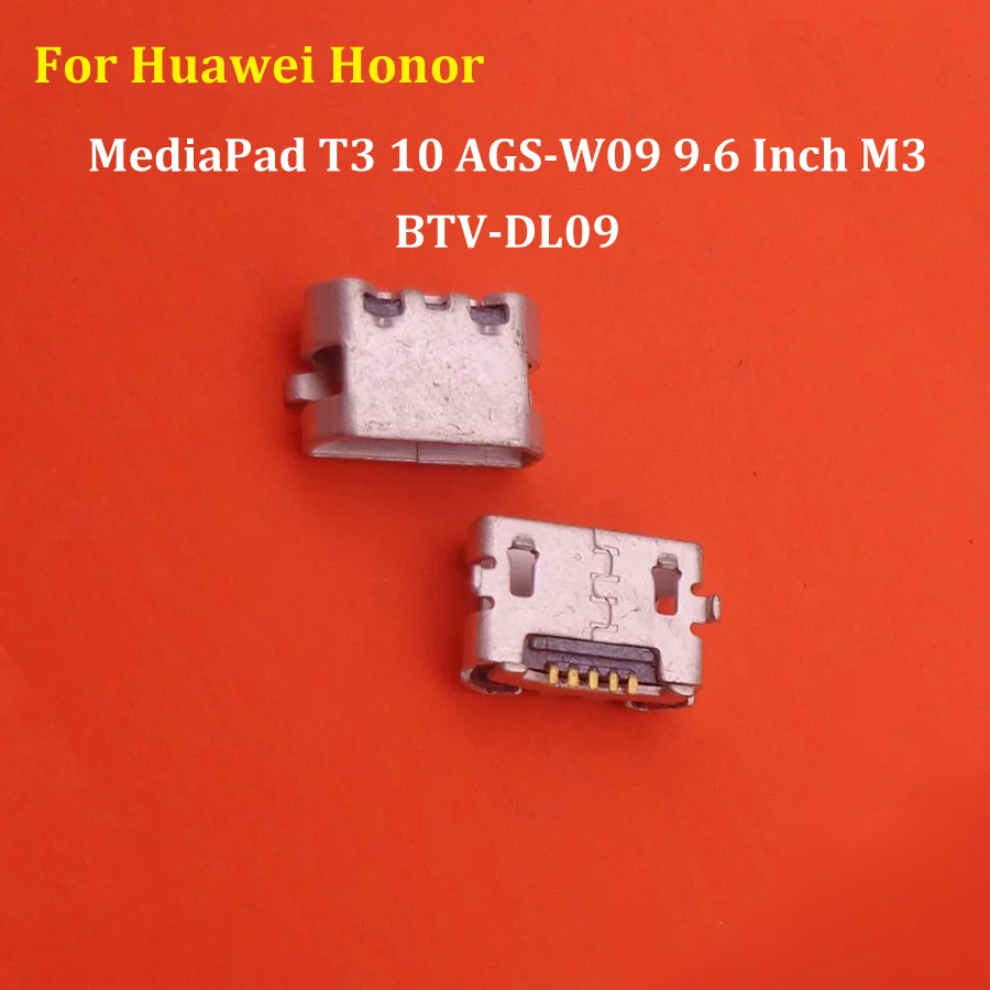 

10-100PCS Micro USB Charging Dock Socket Plug For Huawei Honor MediaPad T3 10 AGS-W09 9.6 Inch M3 BTV-DL09 Charger Connector