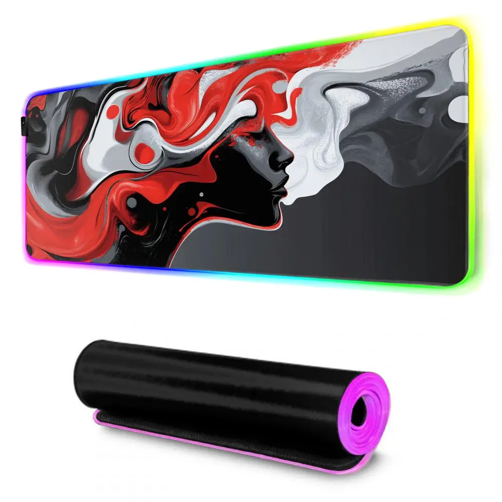 Flowing liquid magma RGB Gaming Mousepad Big LED Pad PC Desk Mat Luminous Mouse Pad Large Keyboard Mats Table Rug With Backlit