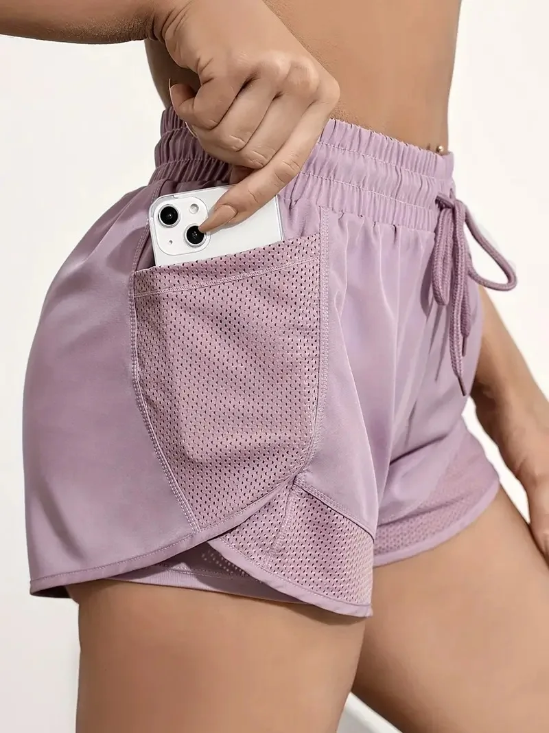 2026 Sommer Damen High-Waist Schnelltrocknende Yoga-Leggings Rutschfeste Lockere Fitness-Laufhose Atmungsaktive Outdoor-Freizeit-Sporthose – Detail 5