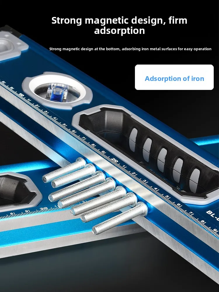 Level Ruler High Precision Level Ruler Small Aluminum Alloy Solid Anti-drop Balancer Tool Strong Magnetic Household