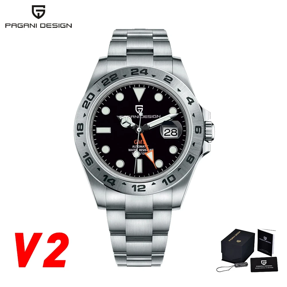 2026 PAGANI Design New Men's Automatic Mechanical Watches GMT Watch 42mm Sapphire Stainless Steel Waterproof Watch Reloj Hombre image 3