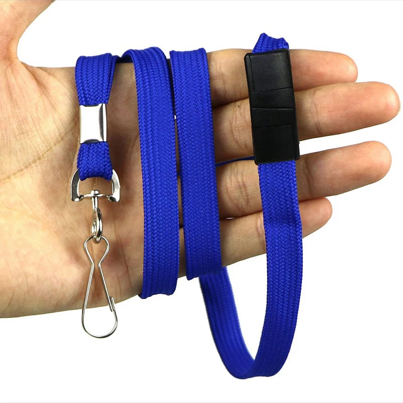 Imagem -06 - Cordões de Fivela de Segurança Separáveis Preto Azul Vermelho Corda do Pescoço para o Titular do Cartão Chaveiro do Crachá Cartão de Identificação Atacado 50 Pcs por Lote