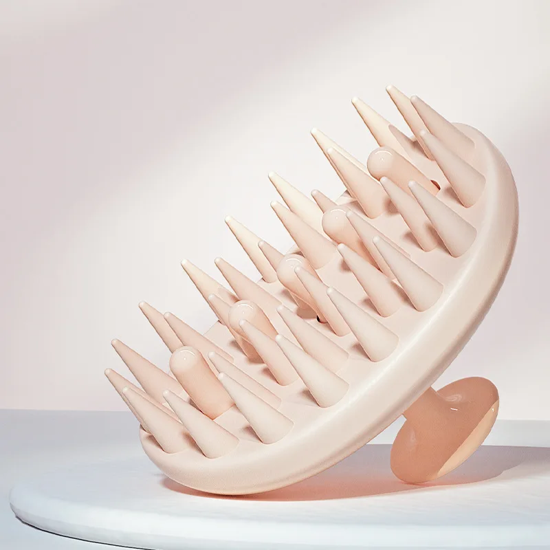 فرشاة شامبو من السيليكون، مشط تدليك الشعر، مشط شامبو لفروة الرأس