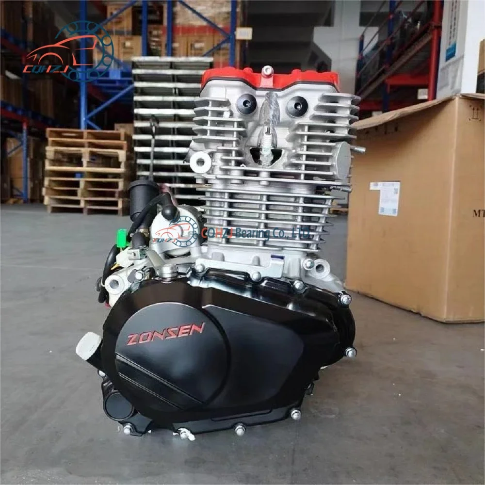 CQHZJ Zongshen CB300RL Motorcycle Engine Assembly New 4-Stroke 4 Valve Engine with CDI Ignition for Dirt Bikes