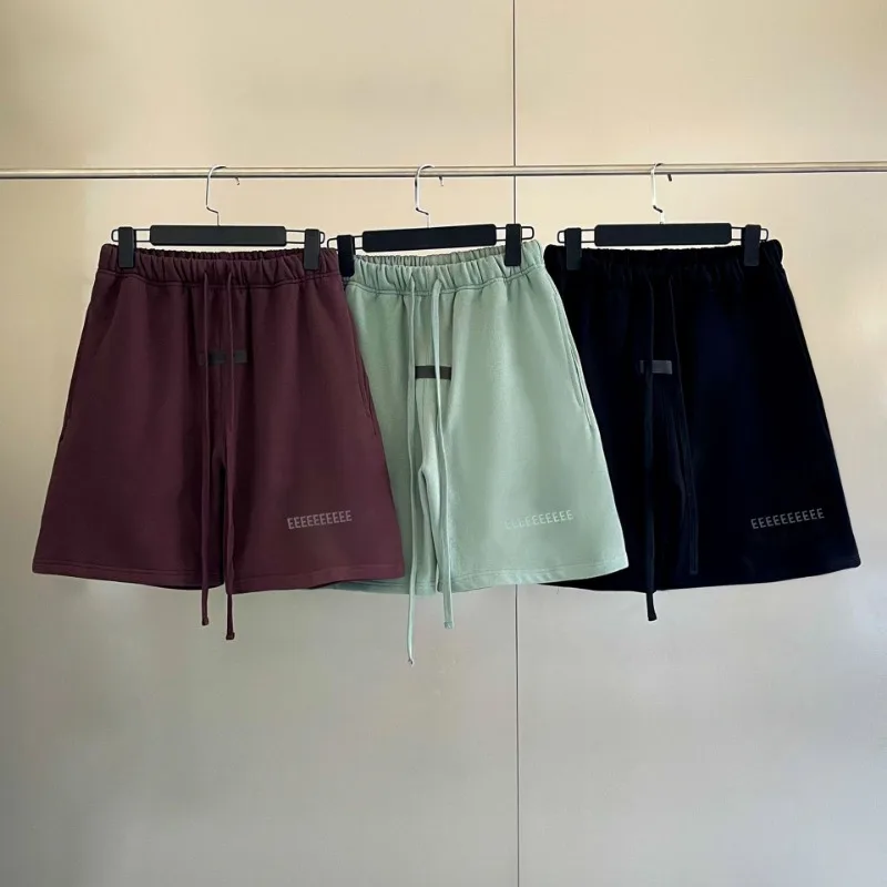 23SS Men's Casual Shorts Two Rows Silicone Letter Logo Shorts Designer Brand Couple High Street Loose Cotton Shorts