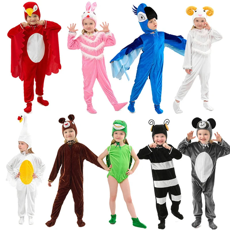 

Halloween Christmas Children's Animal Cartoon Clothing Children's Day Party Turtle and Rabbit Cosplay Stage Costumes
