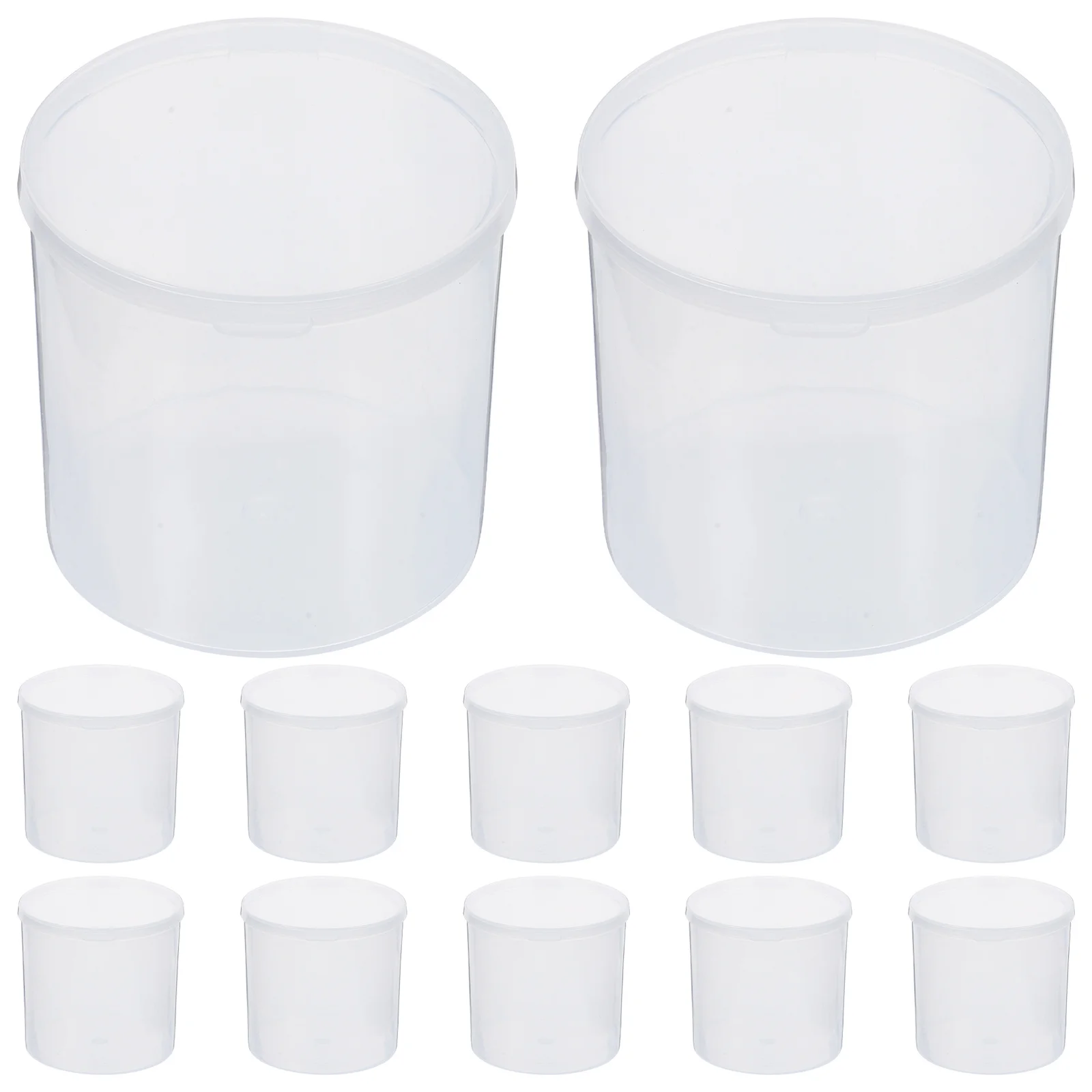 

12Pcs Clear Storage Box Compact Swab Organizer with Lid for Makeup Remover Pads Cotton Tips Mini Plastic Container Home Office