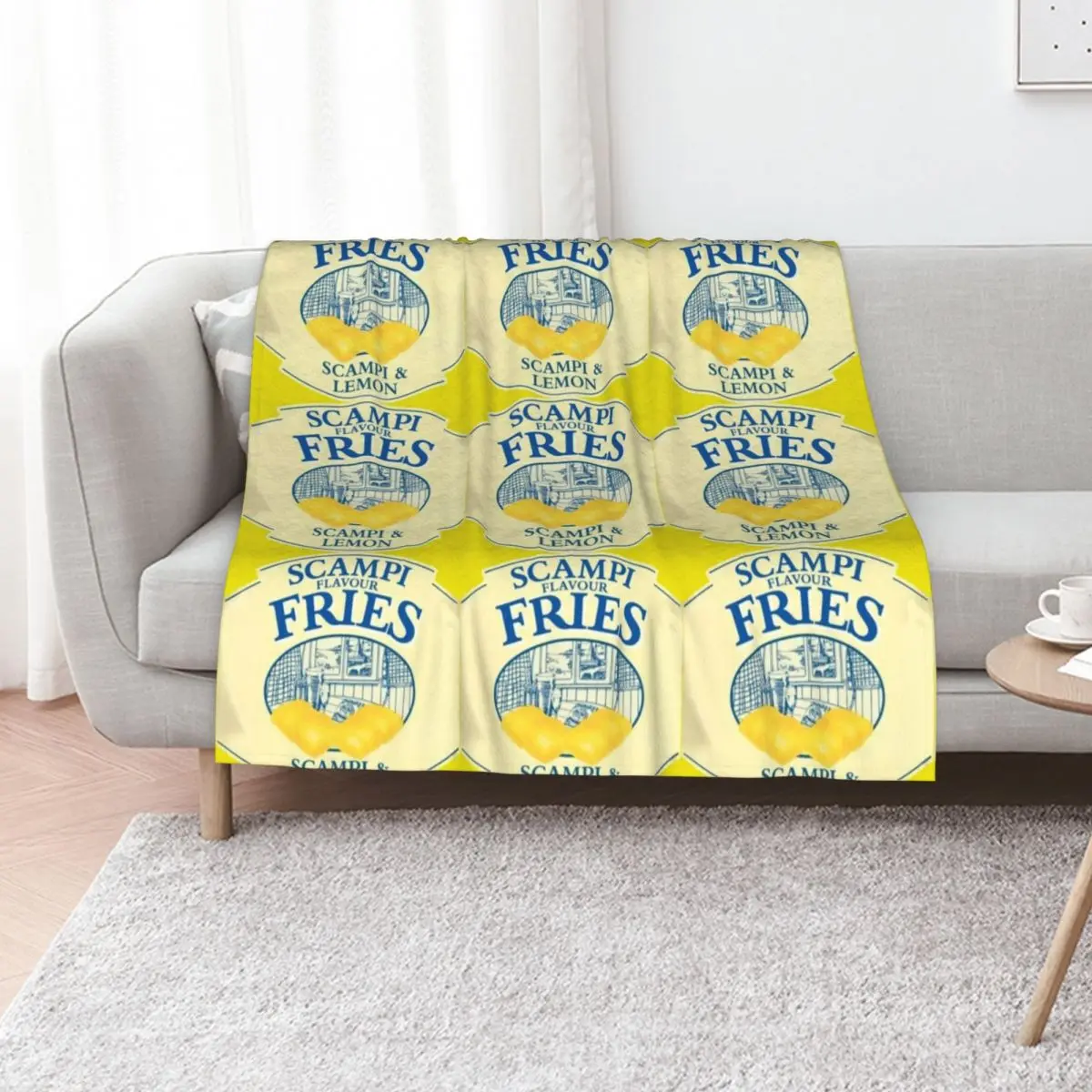 Scampi Fries Throw Blanket for winter Summer Beddings warm for winter anime Sofas Decorative Sofa Blankets