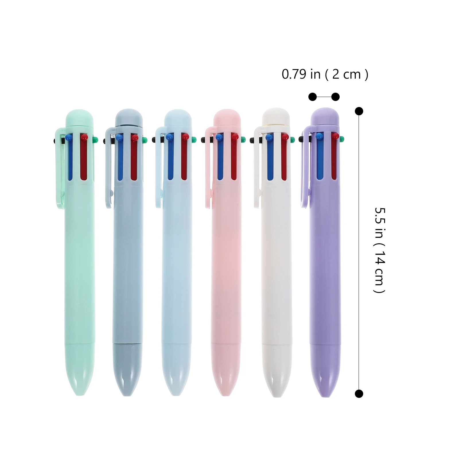 

6pcs Macaron Ballpoint Pens Colorful Student Notebook Ergonomic Household Funny Gel Colored Portable Refill Adorable Writing