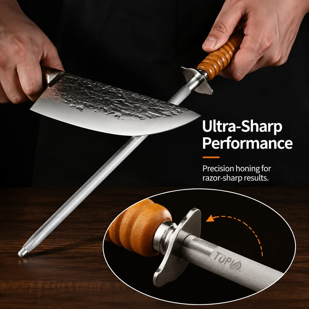 High Quality Knife Sharpener Rod,Professional Sharpening Steel For Master Chef,Sharpener Stone Tool For Kitchen